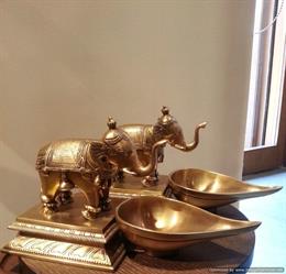 Brass Elephant Diya